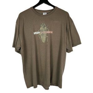 2007 Ween La Cucuracha Men's 100% Cotton Glidan Band T-Shirt in Brown Size XL